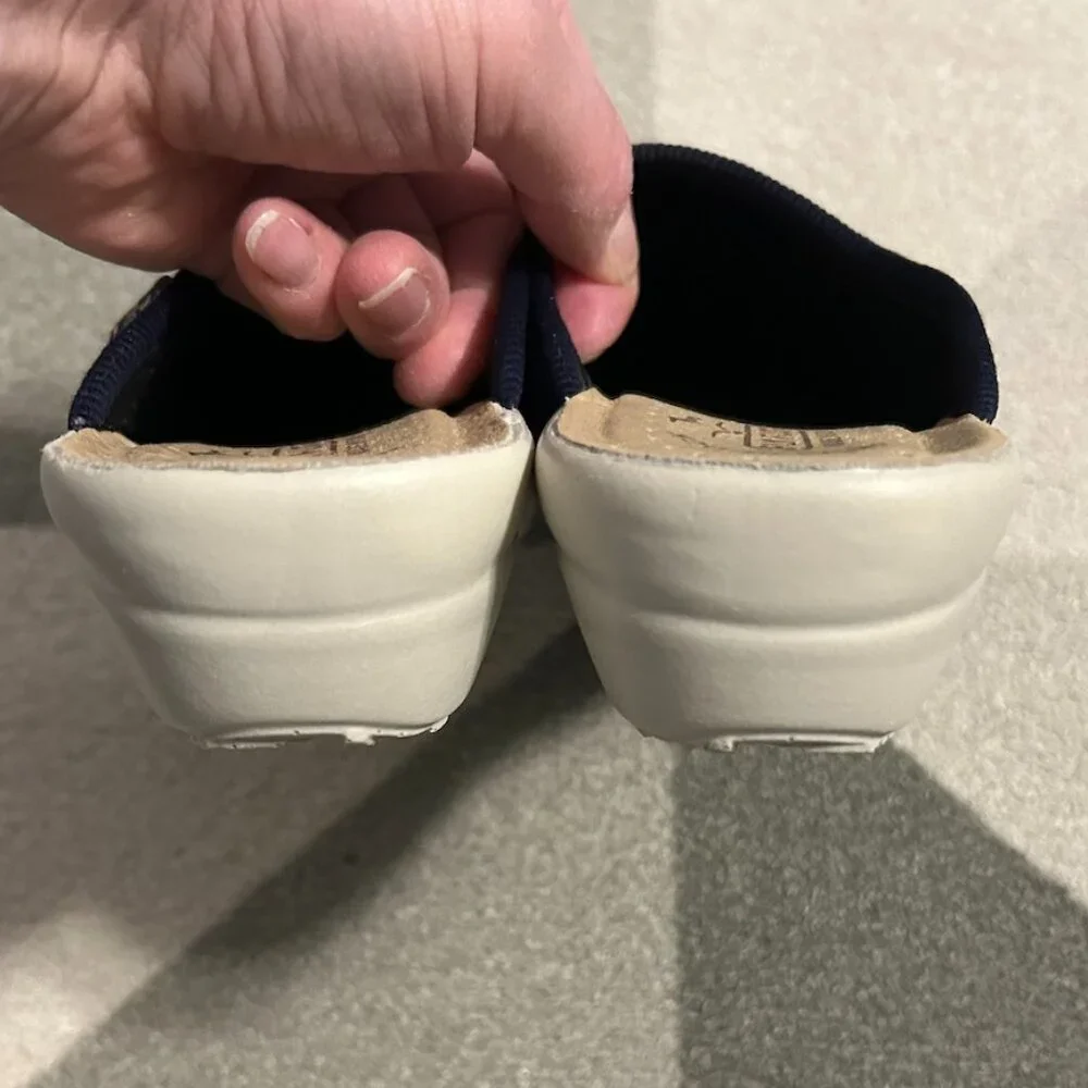 Fly Flot Clogs Mules Slip On Navy‎ Mesh Women's Size: 39 (US Size 8) - Picture 7 of 12